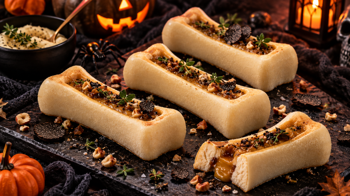 Os apéritifs d’Halloween aux noisettes, parmesan & herbes de Provence