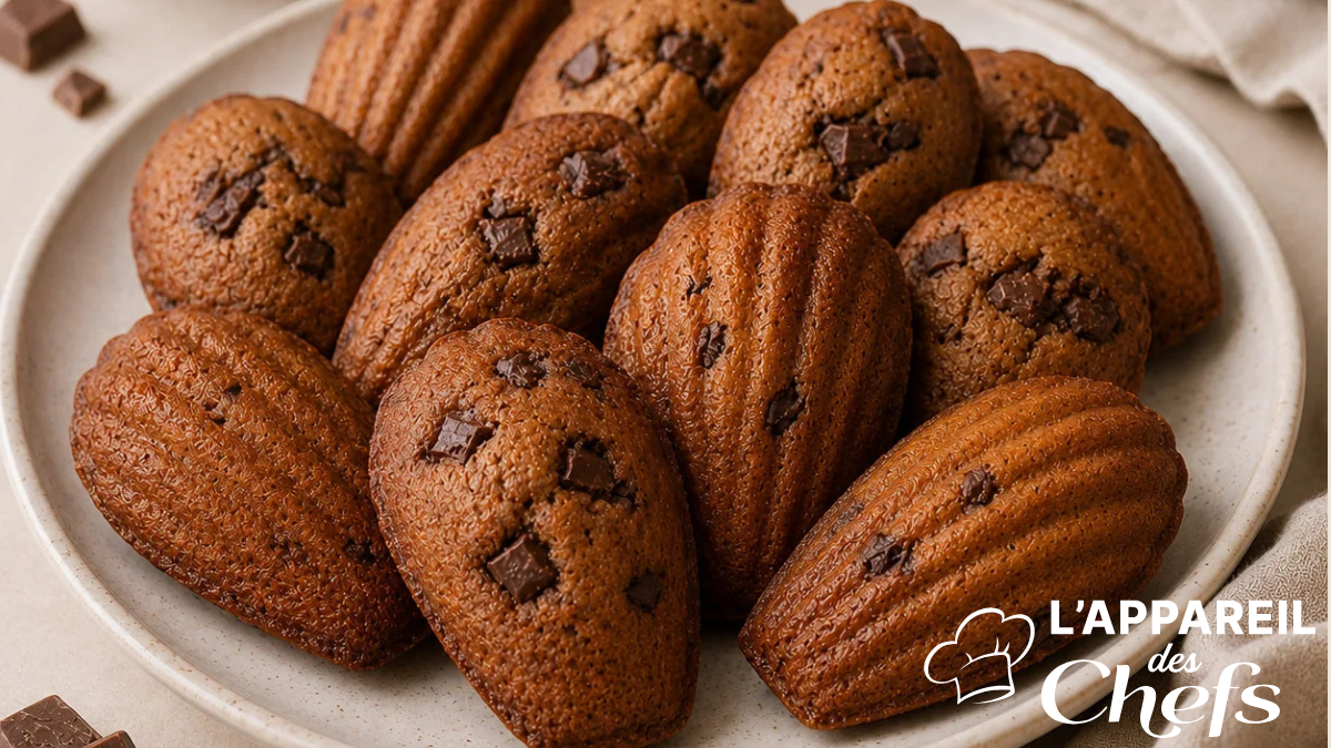 Madeleines moelleuses au chocolat Caramélia