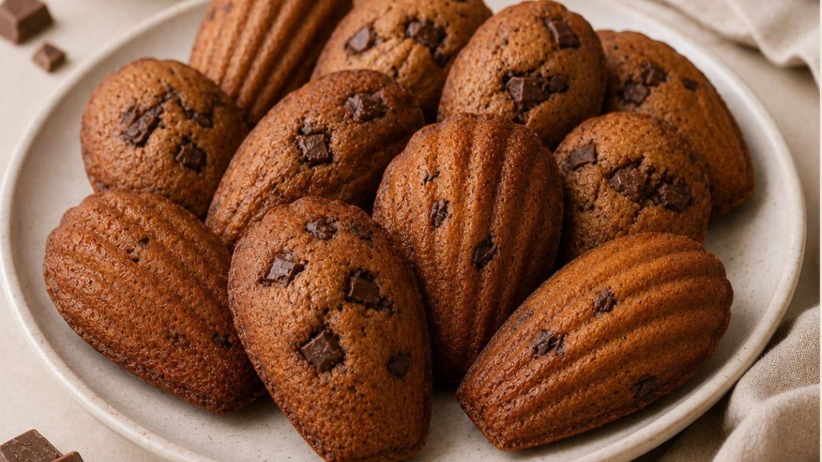 Madeleines moelleuses au chocolat Caramélia