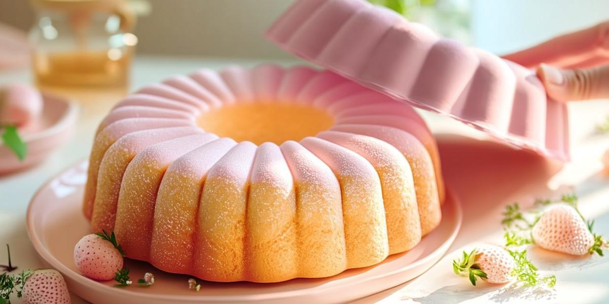 Moule à gâteau couronne cannelé avec entremets décoré