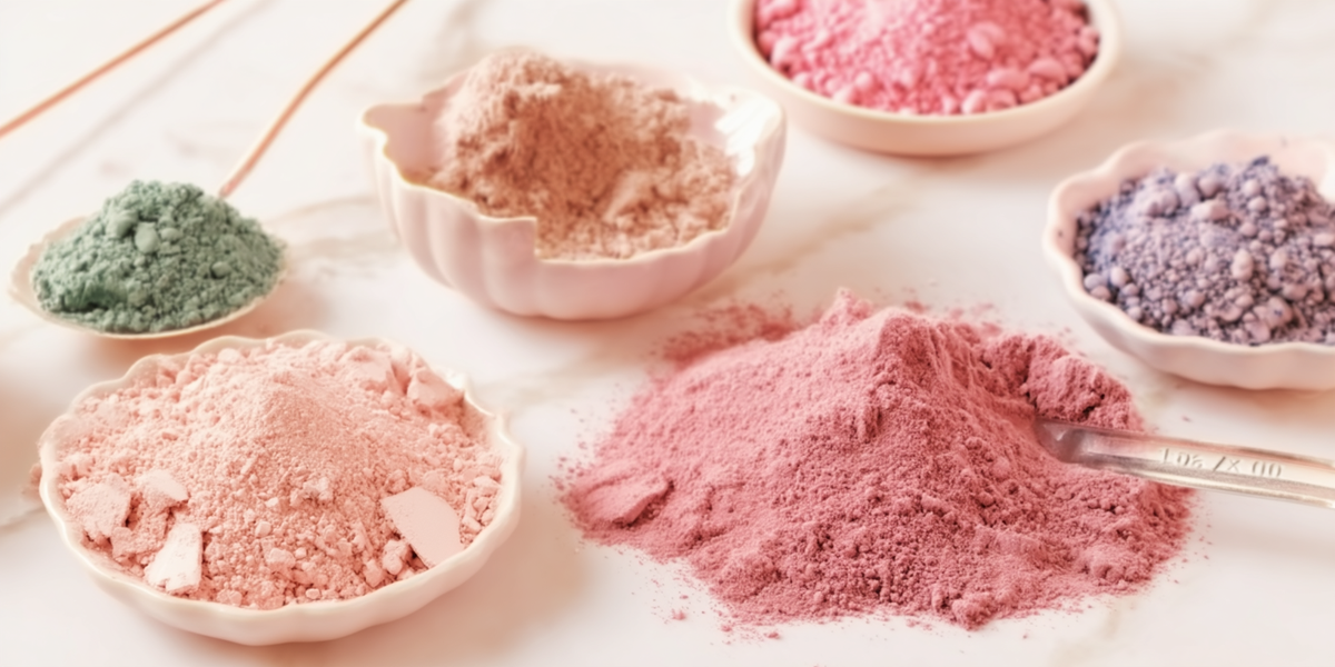 Colorants alimentaires en poudre aux teintes rose, violet et vert pour pâtisserie et décoration de desserts