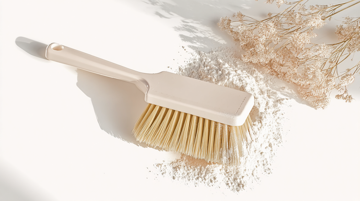 Brosse alimentaire à manche long avec poils naturels pour boulangerie et pâtisserie
