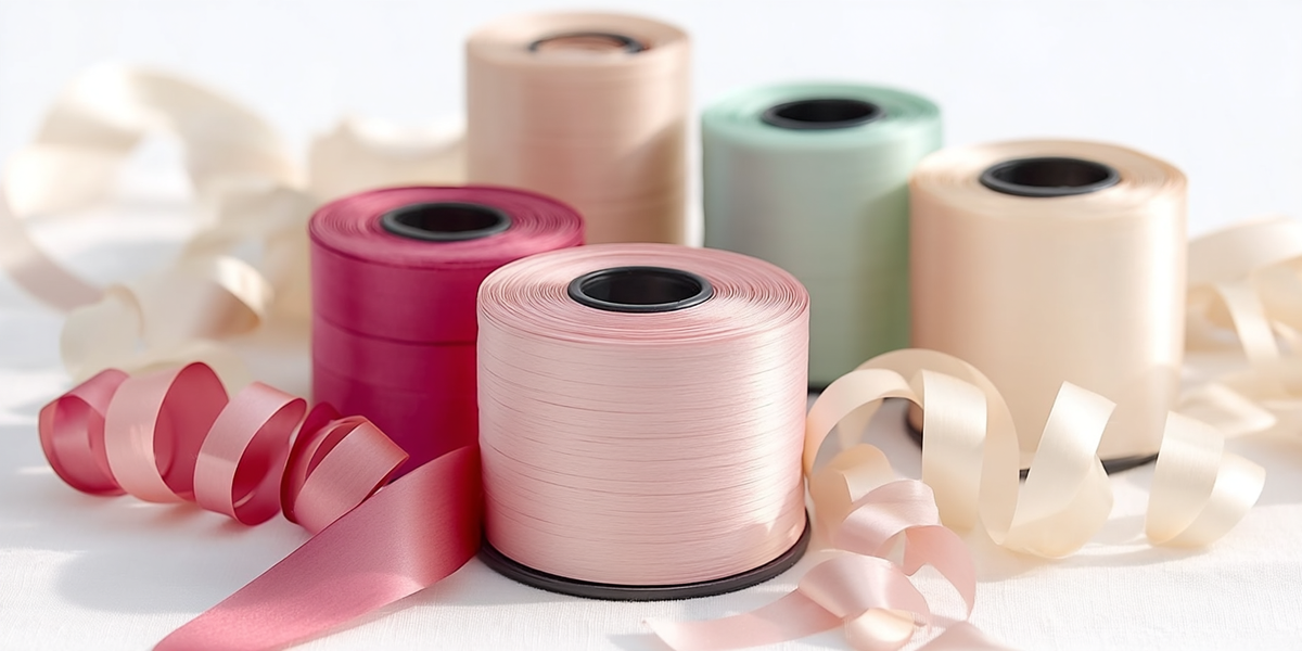 Rubans pâtissiers en rouleaux de différentes couleurs