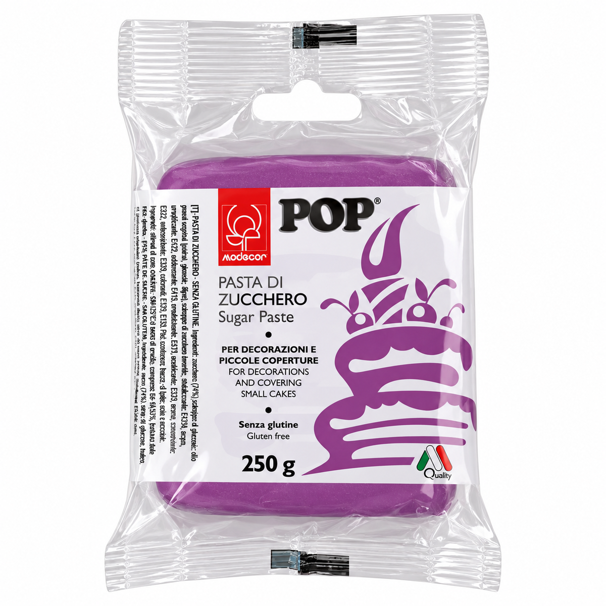 sachet de pâte à sucre violet