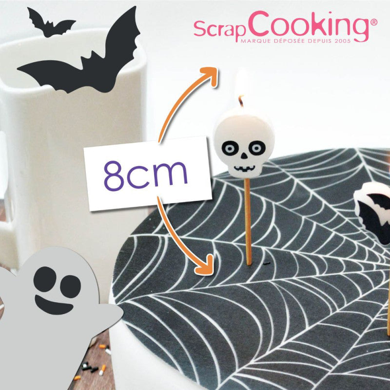 ScrapCooking - 8 Bougies Halloween sur Pics 8 cm
