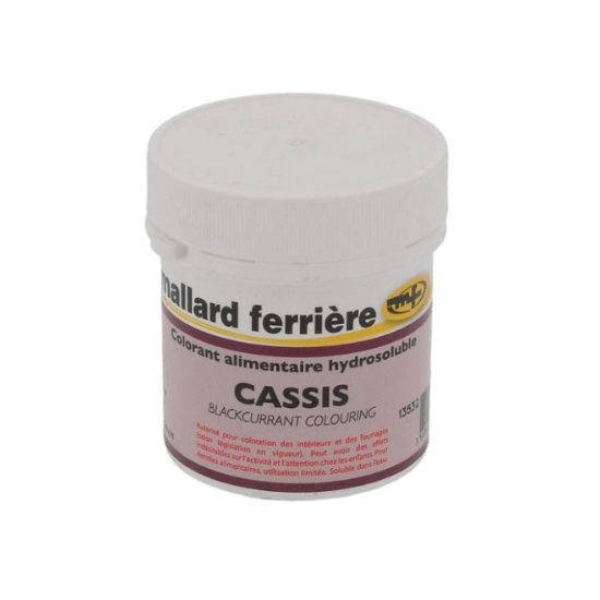 Colorant alimentaire cassis Mallard Ferrière
