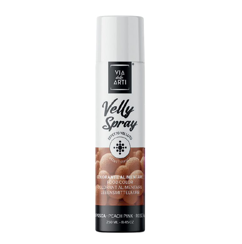 Spray velours alimentaire rose pêche Via delle Arti 250 ml