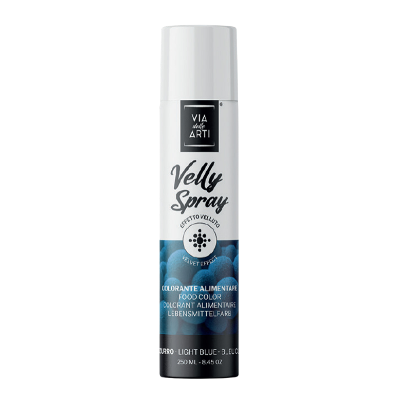 Spray velours alimentaire bleu clair Via delle Arti 250 ml
