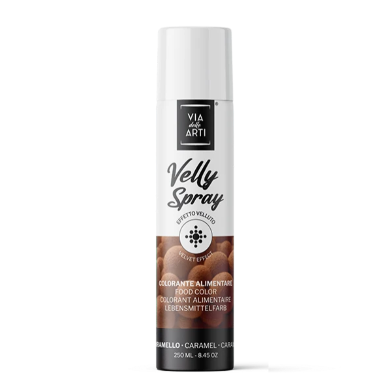 Spray velours alimentaire caramel Via delle Arti 250 ml