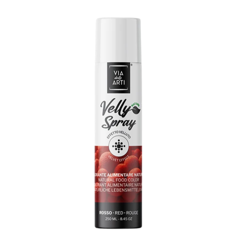 Spray velours alimentaire rouge Via delle Arti 250 ml