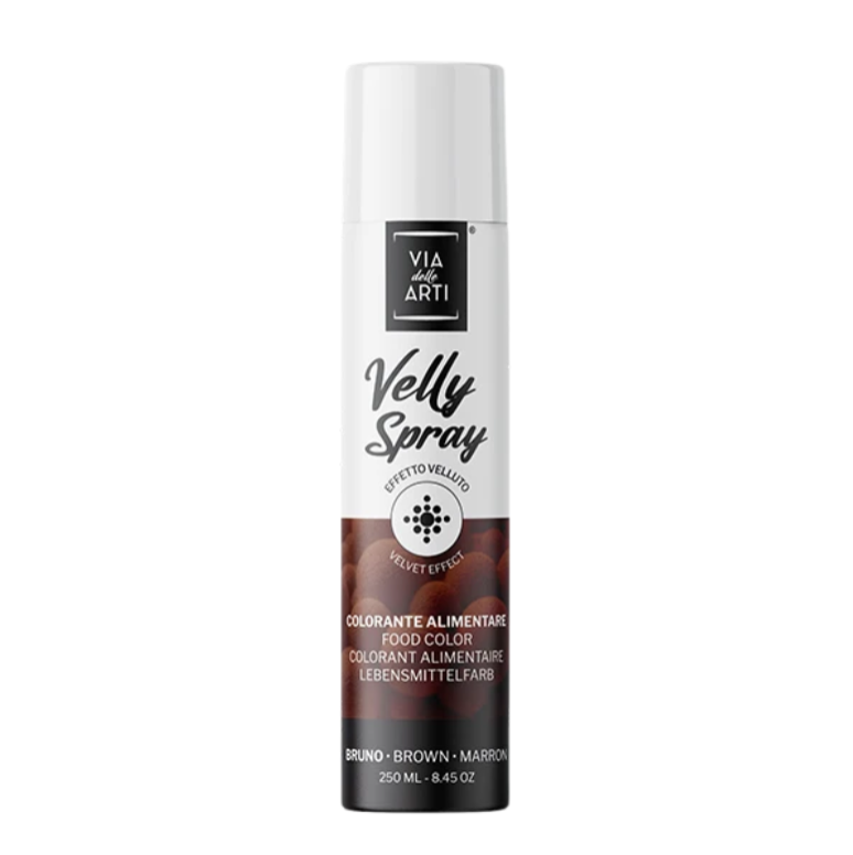 Spray velours alimentaire marron Via delle Arti 250 ml