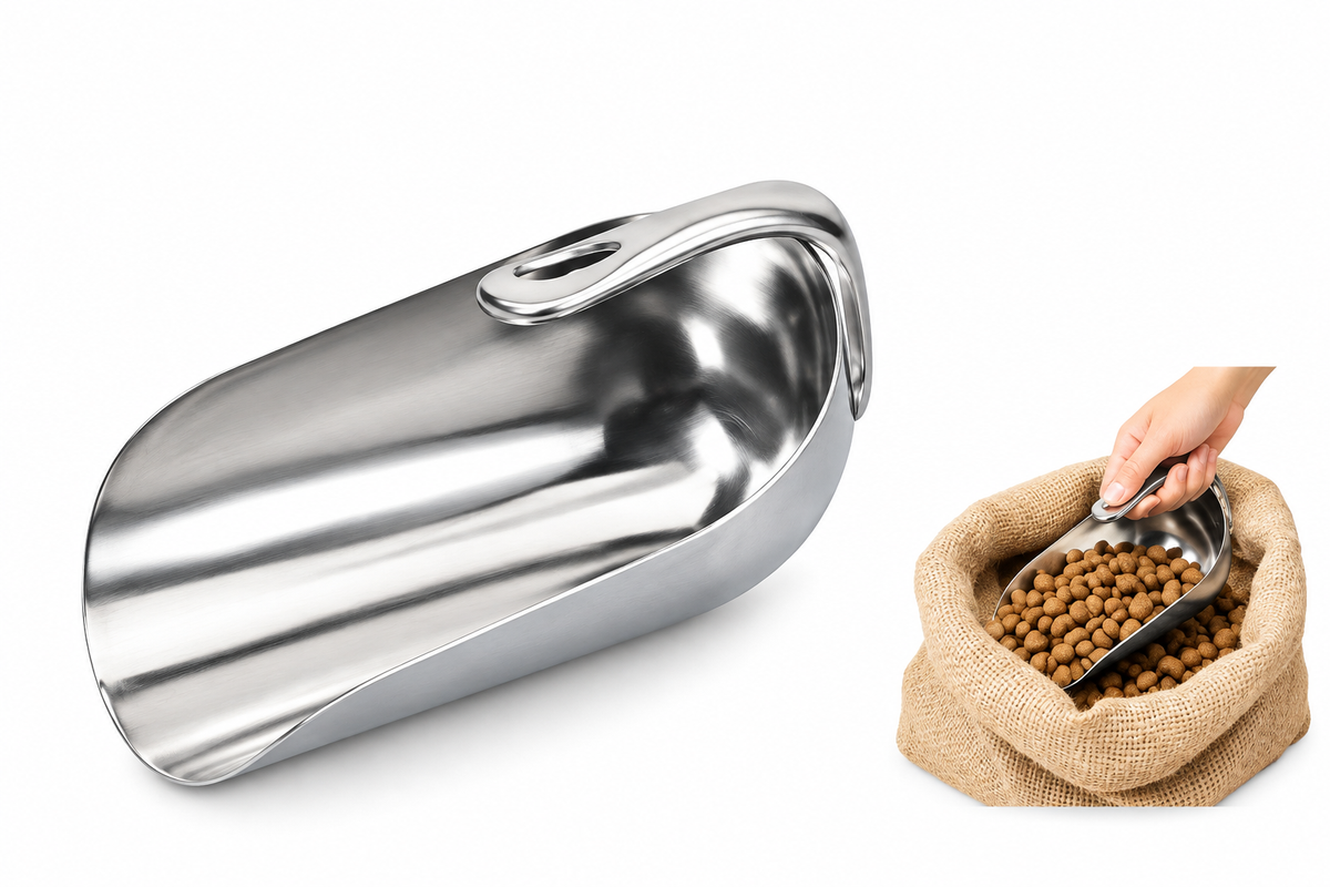 Pelle à grains en aluminium pour le dosage et le transvasement
