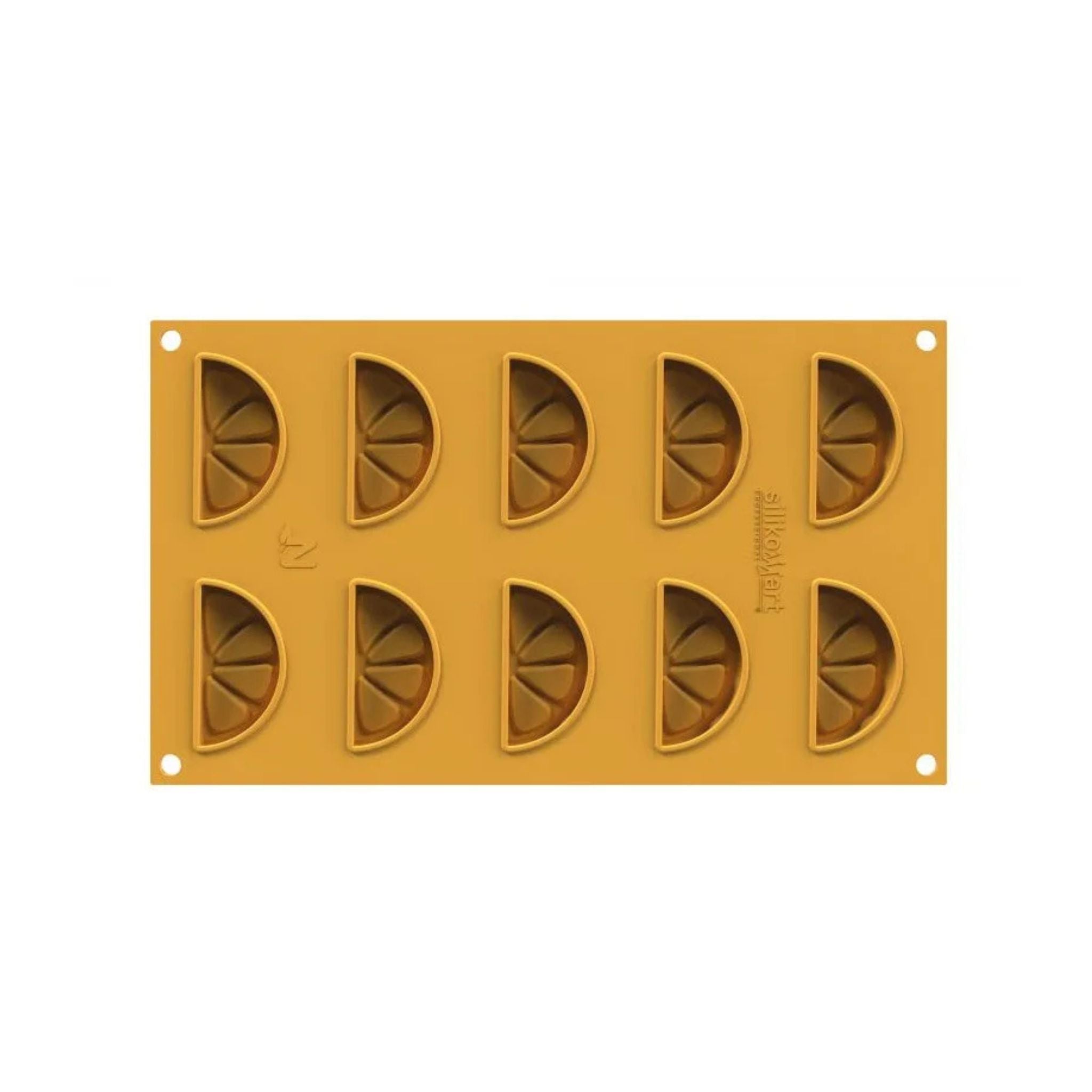 Silikomart - Moule Silicone Décor Citron 6,5 x 3,5 x H 1,4 cm (x10) Naturae