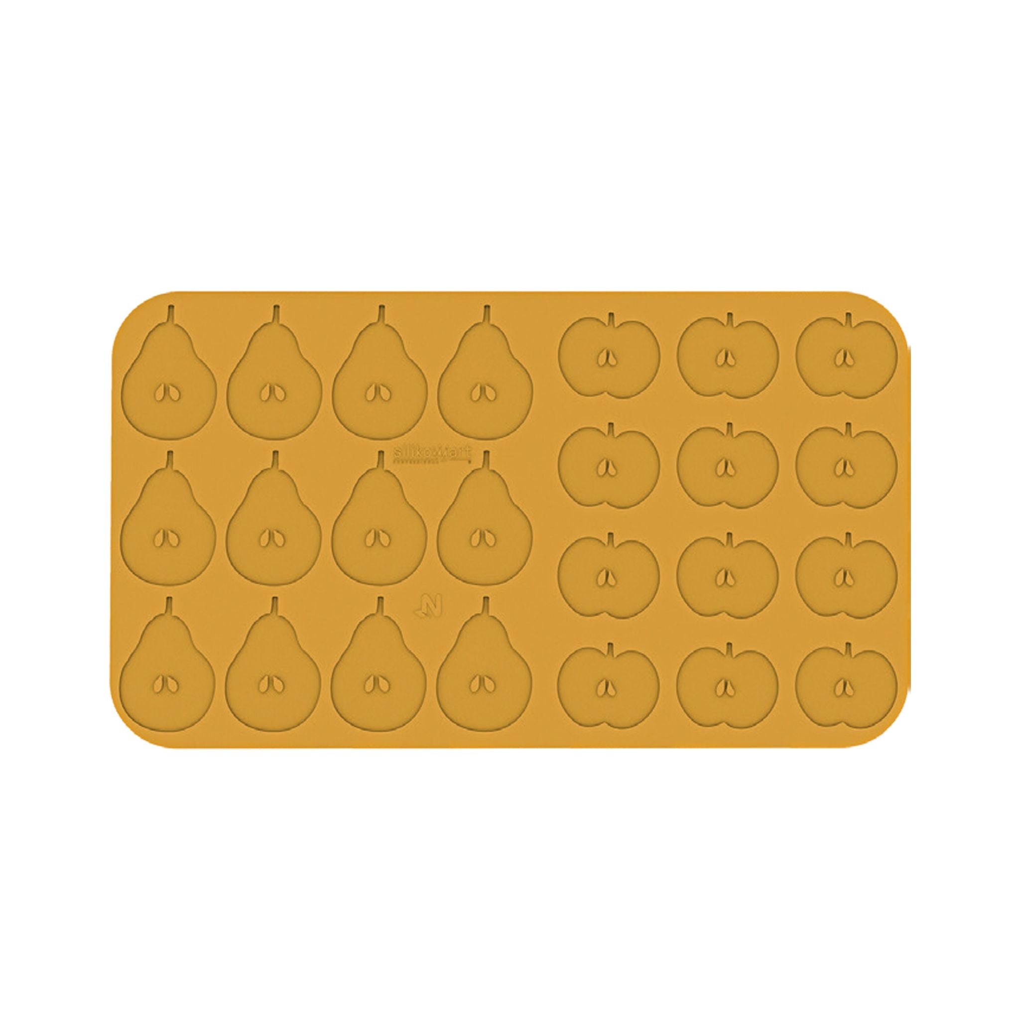Silikomart - Moule Silicone Décor Pomme et Poire (x24) Naturae