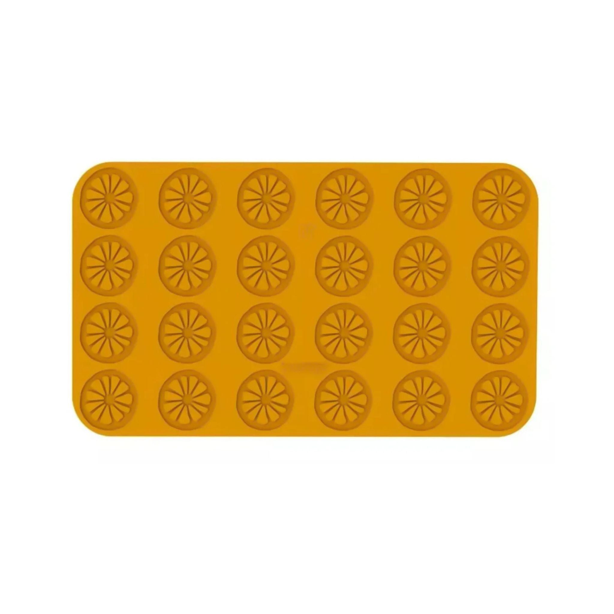 Silikomart - Moule Silicone Décor Agrume Ø 6 x H 0,2 cm (x24) Naturae