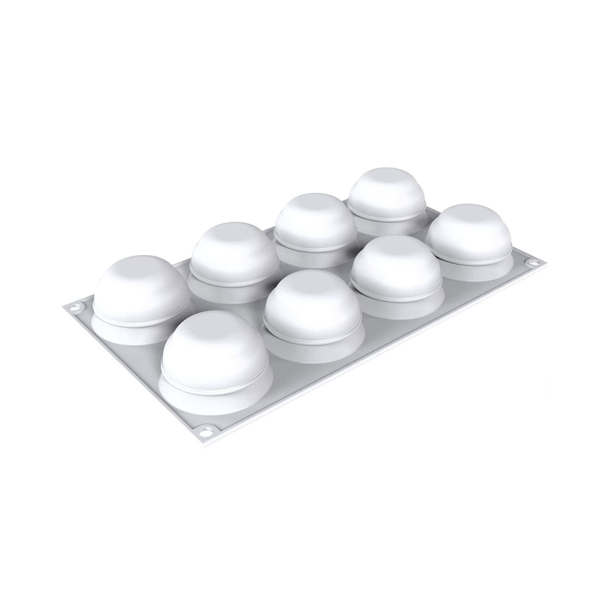 Vue de dessous du moule silicone 8 empreintes florales