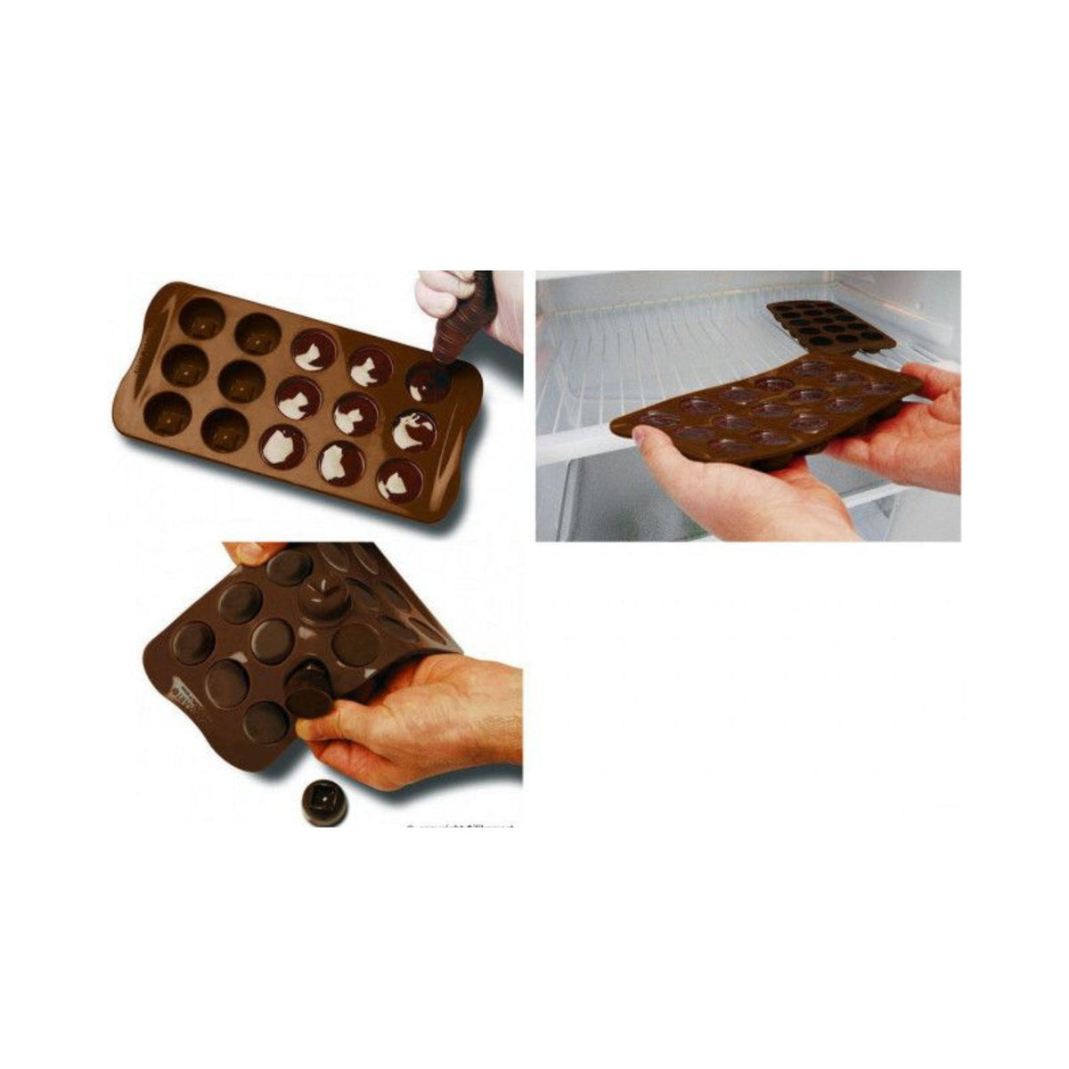 Moule silicone cœur Silikomart – remplissage, refroidissement et démoulage