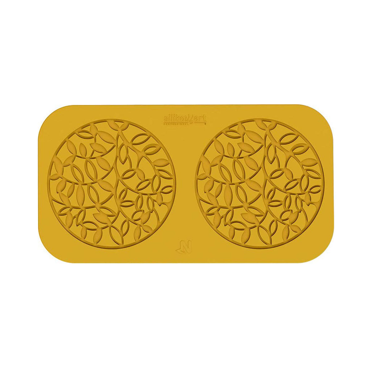 tapis décoratif motif rond avec feuilles