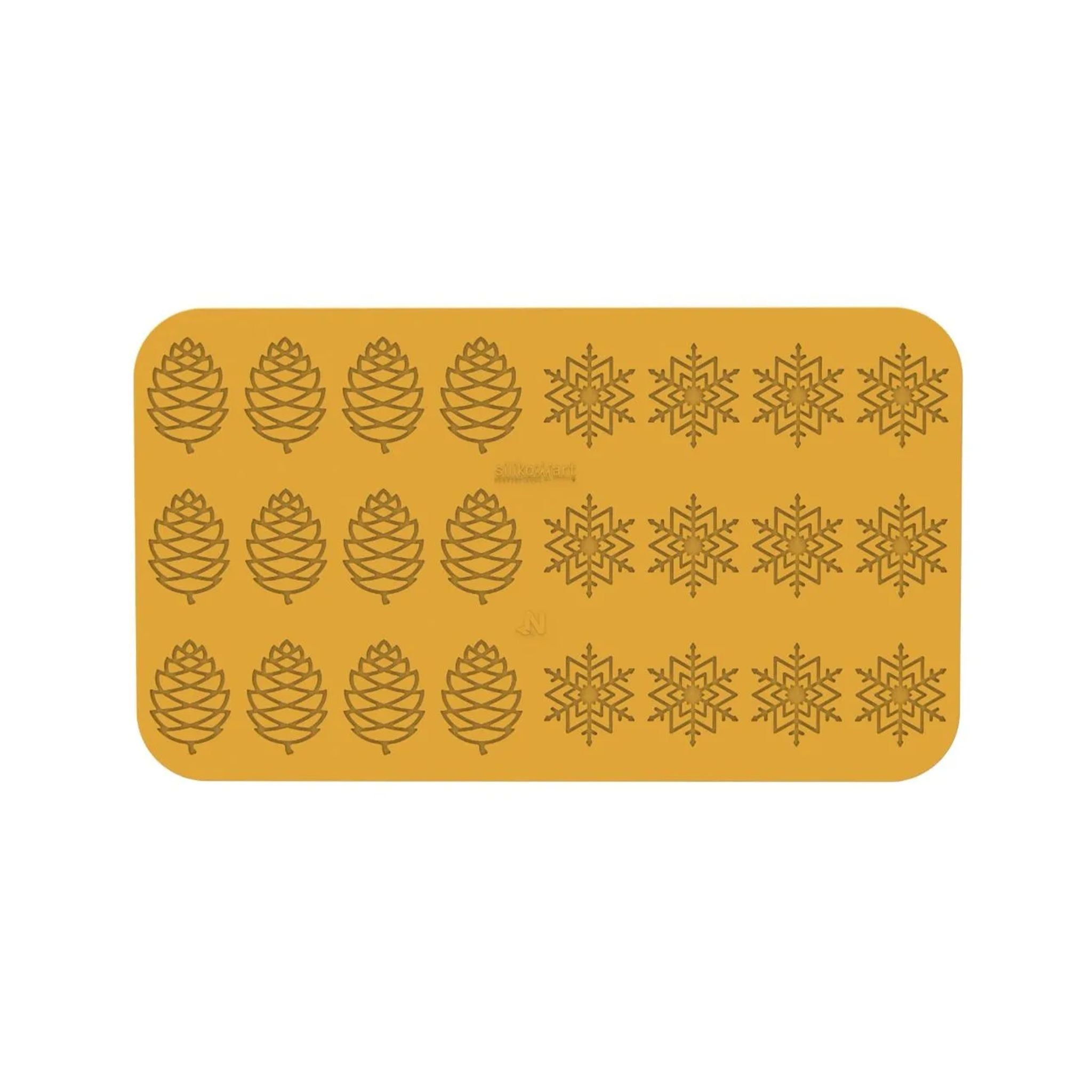 Silikomart - Moule Silicone Décor Hiver (x24) Naturae