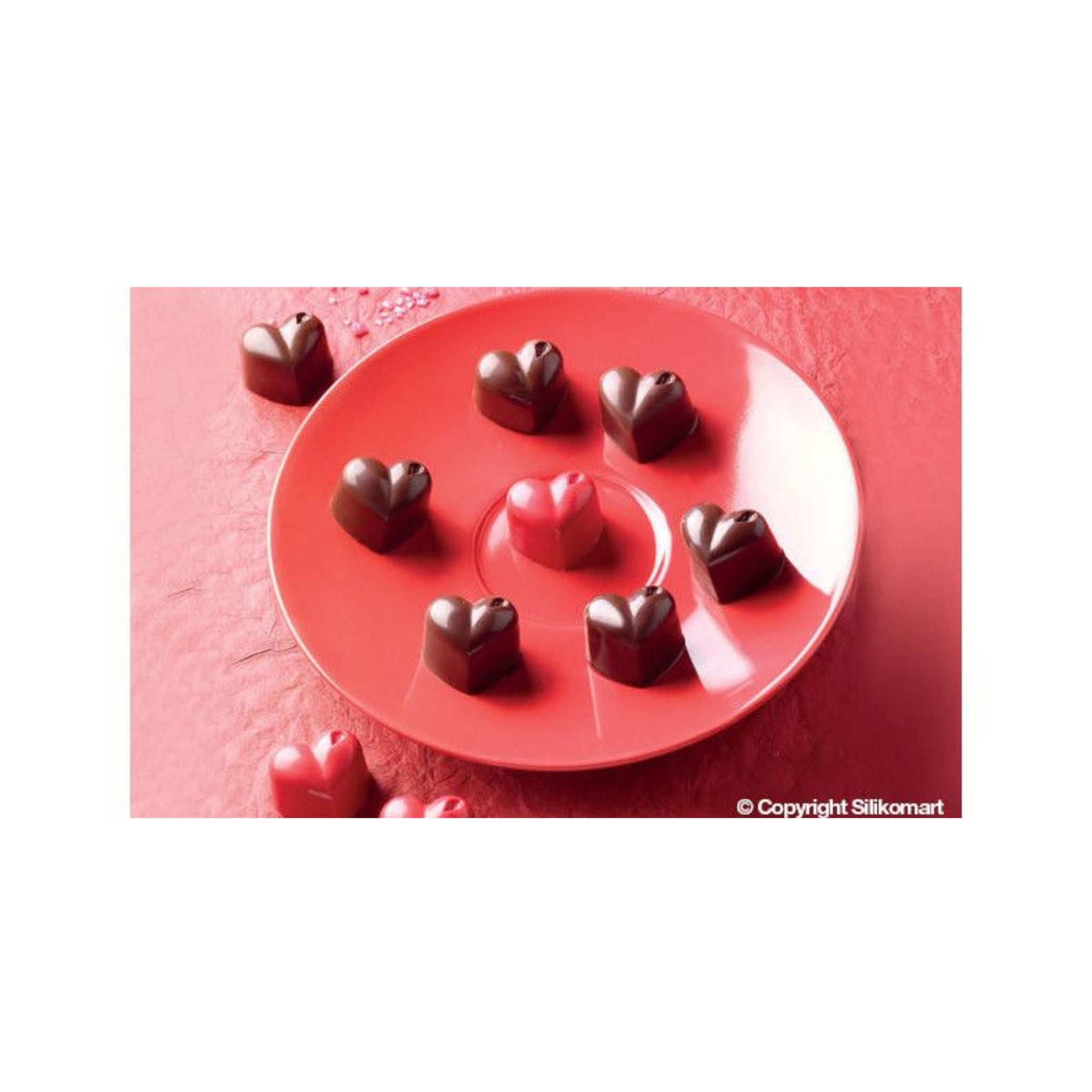 Silikomart - Moule à Chocolat 15 Cœurs Easy Choc