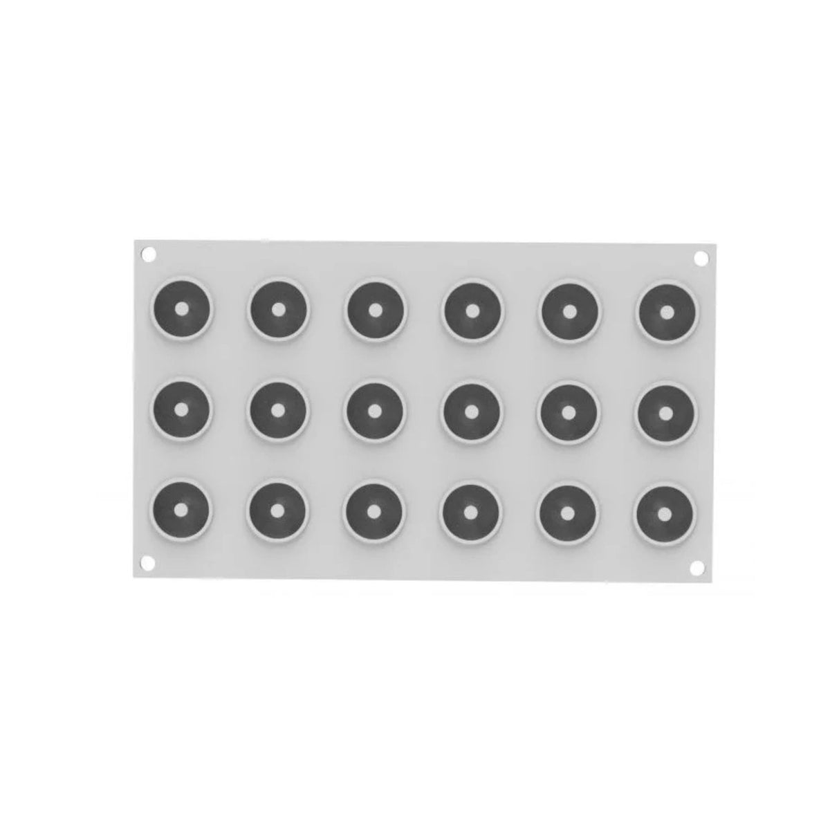 Moule silicone 18 empreintes savarins vue de dessus
