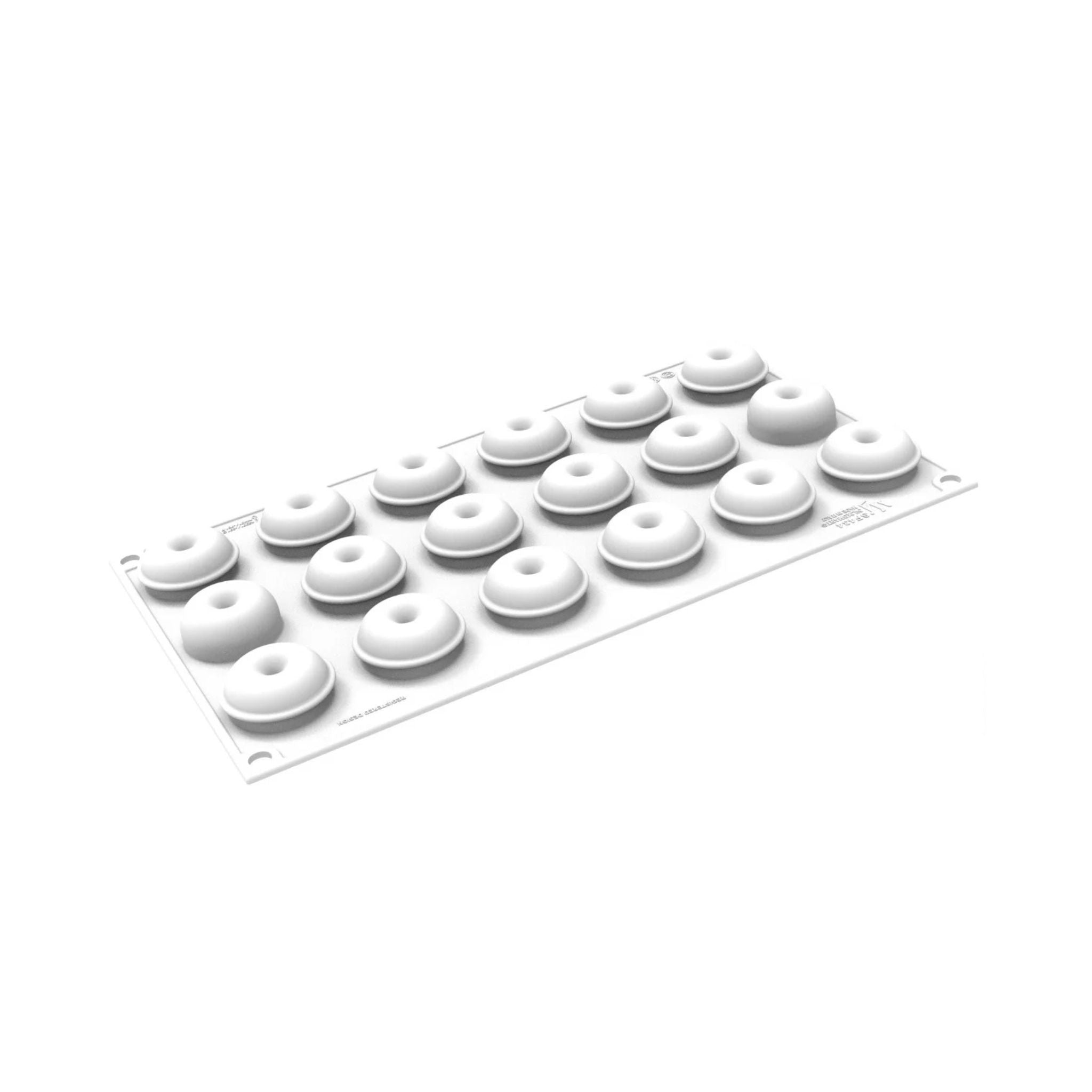 Silikomart - Moule Silicone 18 Donuts Ø 3,4 x H 1,6 cm