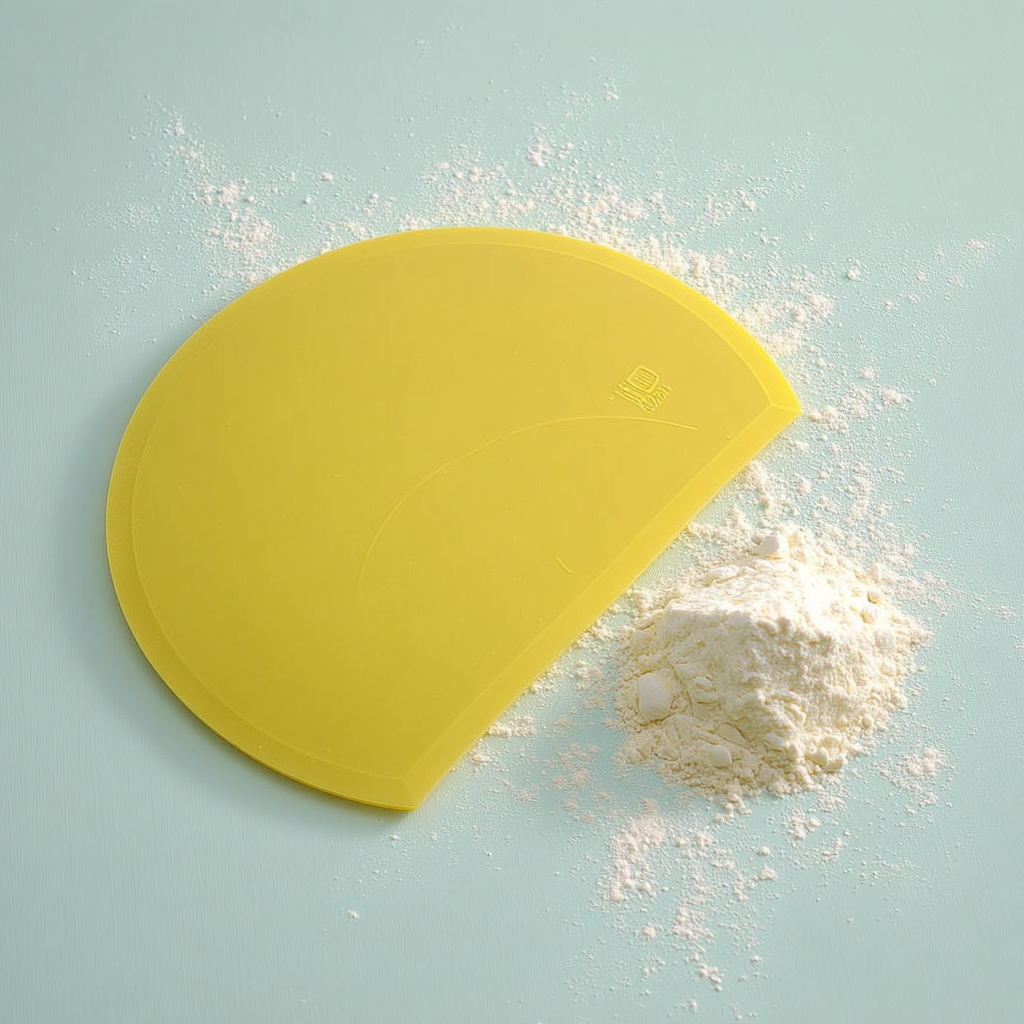 Corne de pâtissier jaune avec farine