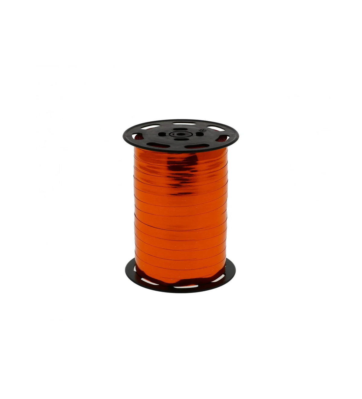 Bolduc miroir métallisé orange en bobine pour emballages cadeaux et décoration
