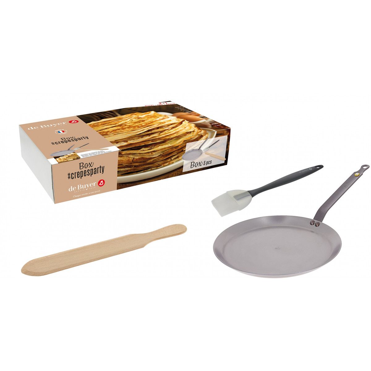 De Buyer - Box Crêpes Party 3 pièces Ø 26 cm