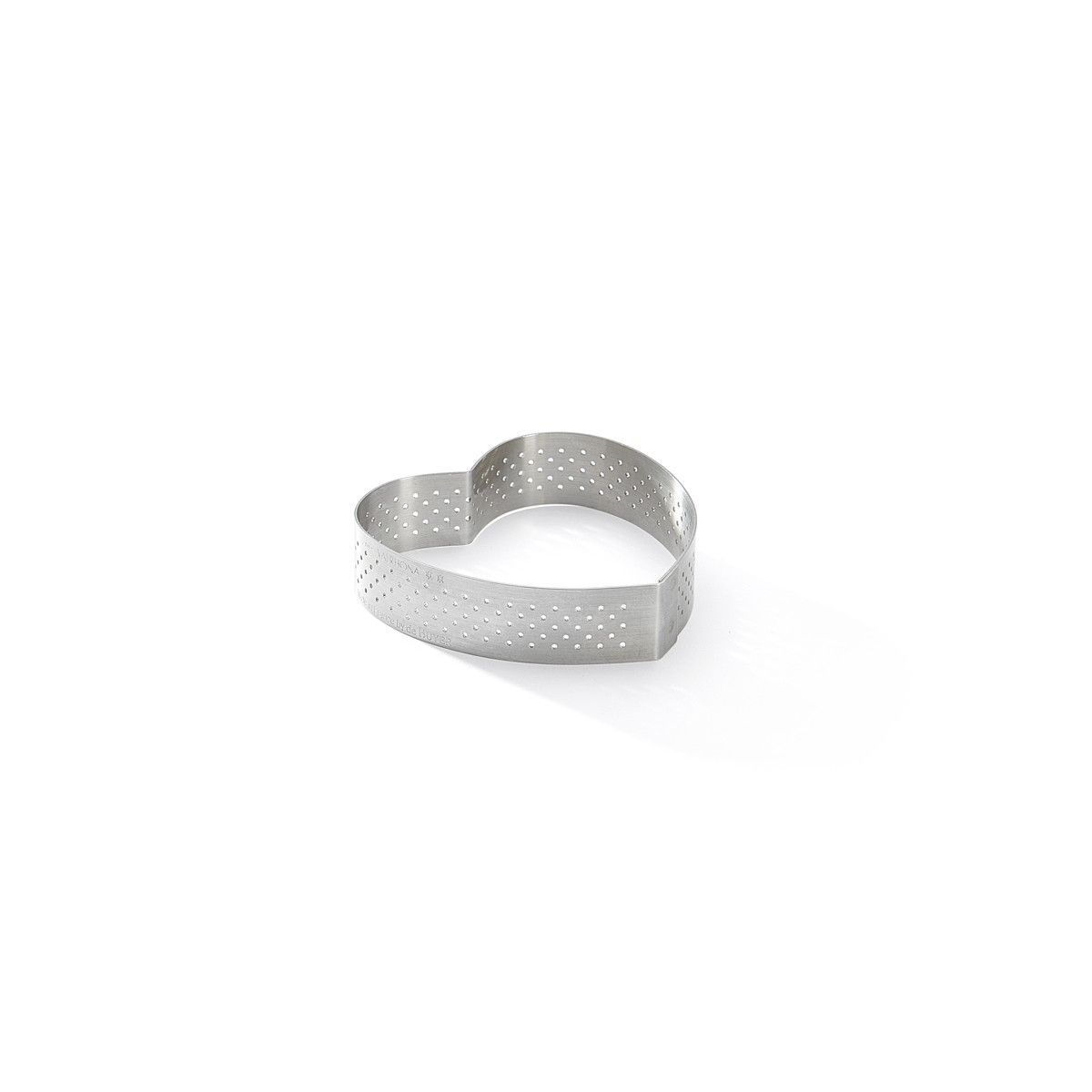 De Buyer - Cercle à tarte Coeur inox perforé - h 2cm