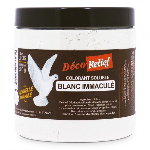 Décorelief - Colorant alimentaire immaculé 300g Blanc