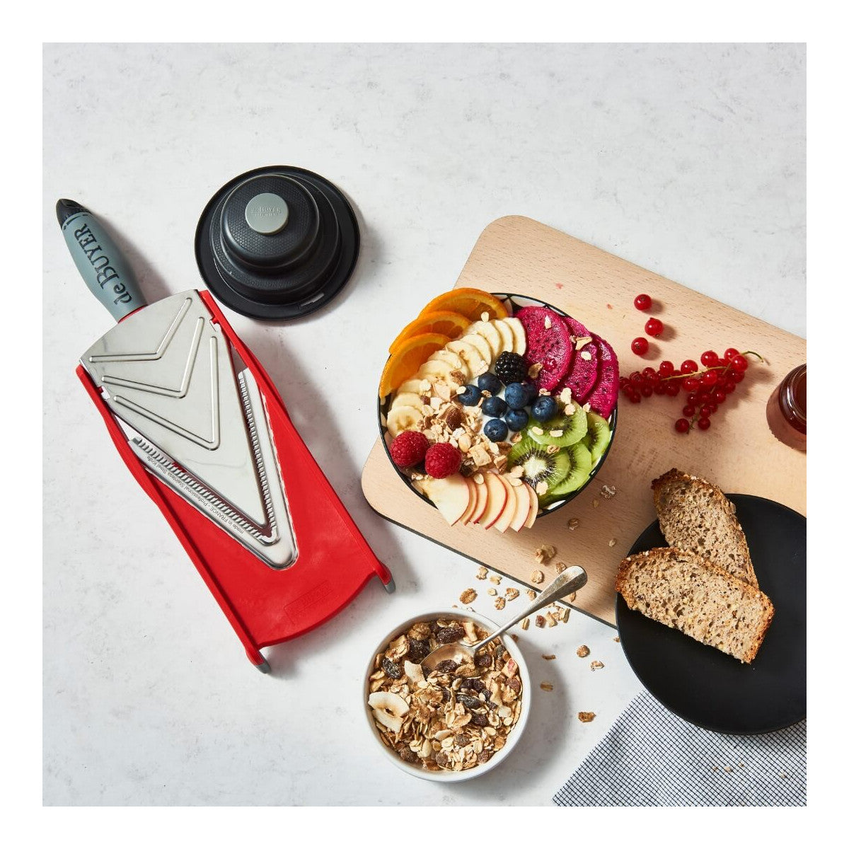 De Buyer - Mandoline Kobra V Axis Rouge