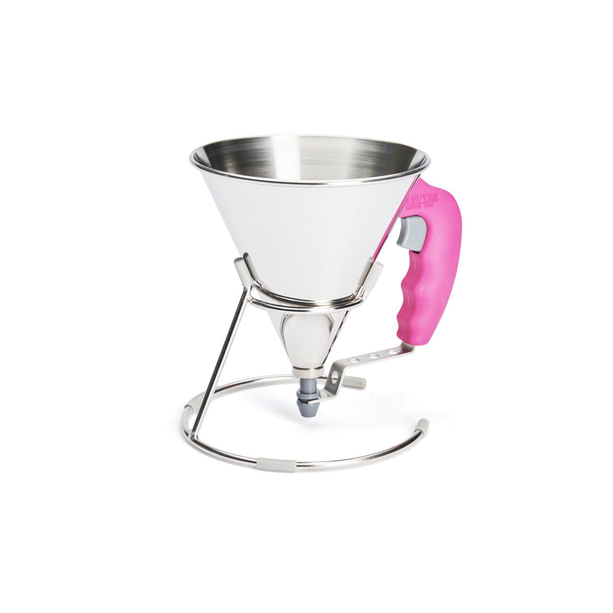De Buyer - Entonnoir à piston avec pied 0,8 L. inox KWIK