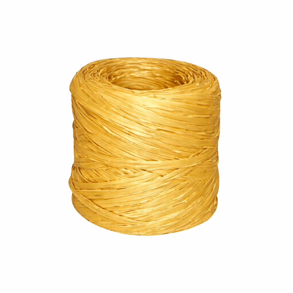 bobine de raphia jaune