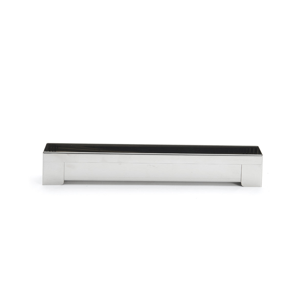 Gouttière à bûche carrée démontable en inox De Buyer vue de face