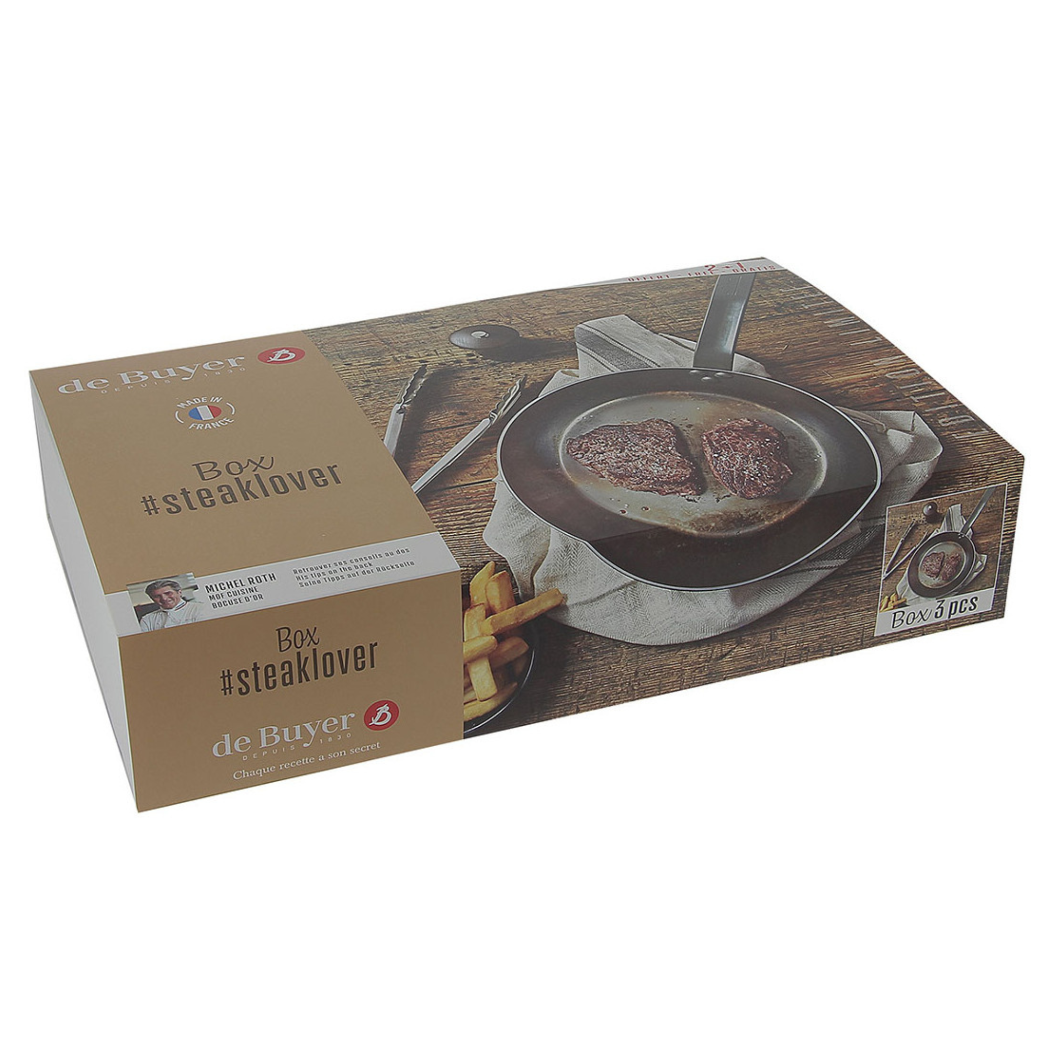 De Buyer - Box Steaklover 3 Pièces