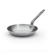 Poêle grill en acier avec fond strié