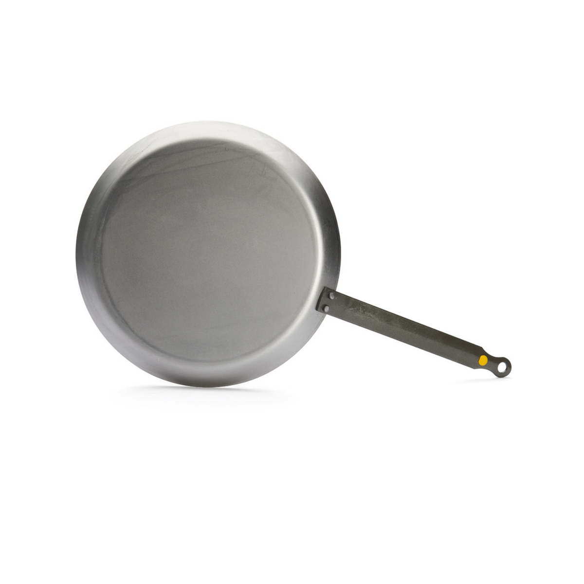 Poêle à crêpes en acier vue du dessous