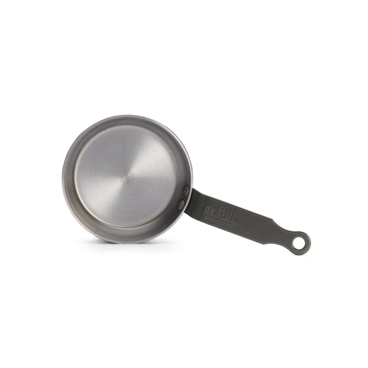 Poêle à blinis en acier vue de dessus