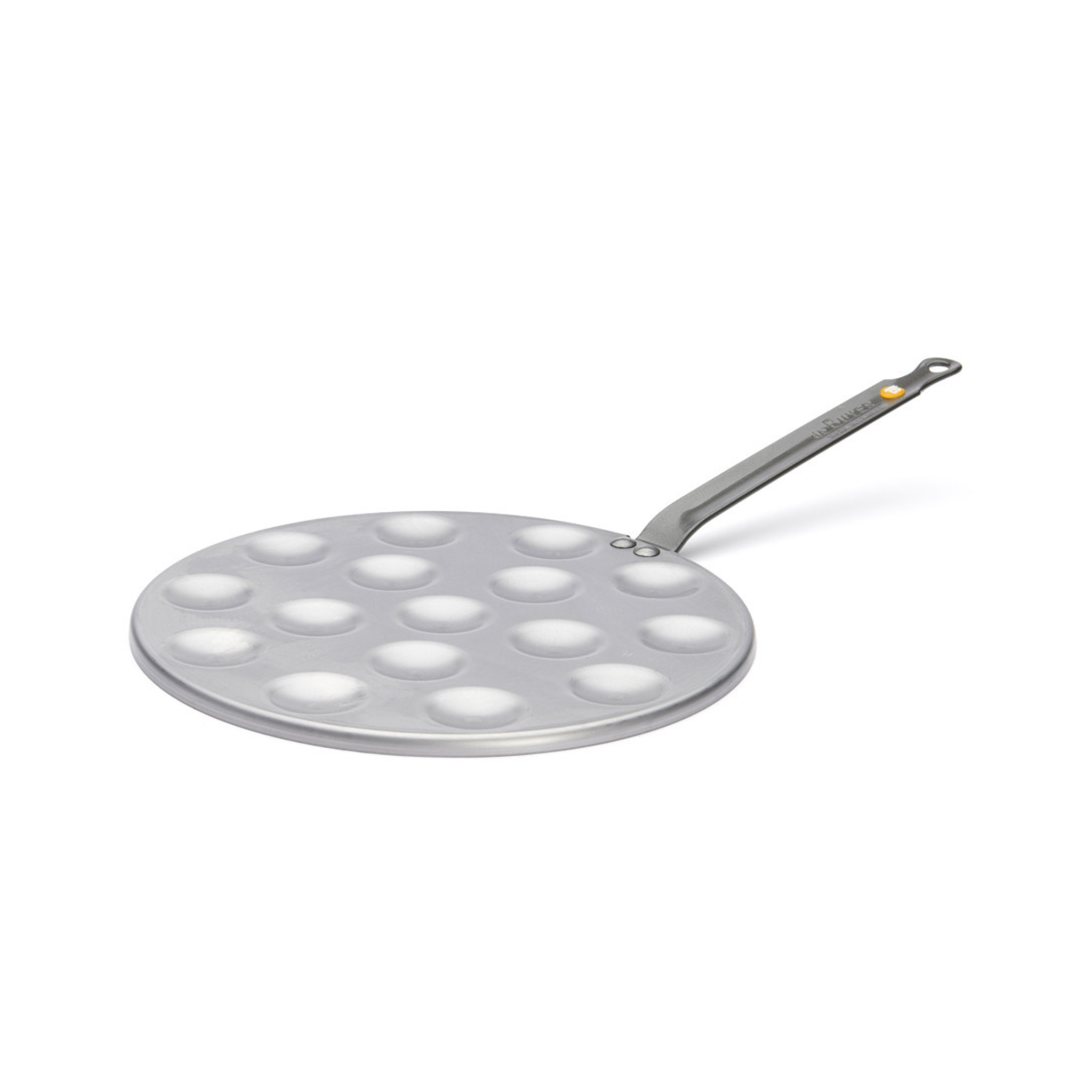 De Buyer - Poêle à Poffertjes & mini-blinis en acier MINERAL B Ø 27 cm - 16 poffertjes Ø 4 cm