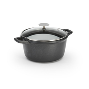 Cocotte ronde de Buyer avec couvercle en verre