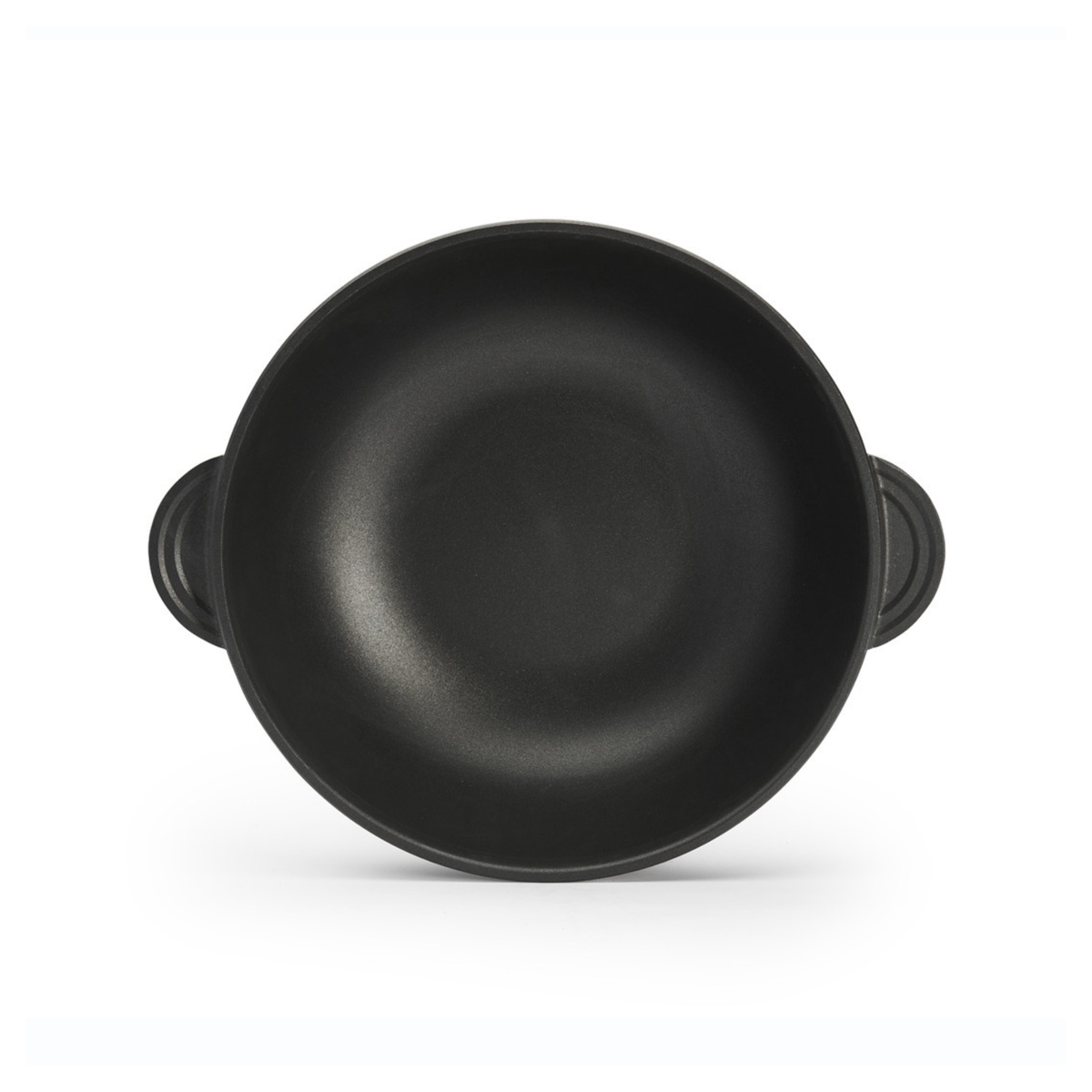Cocotte ronde noire vue de dessus