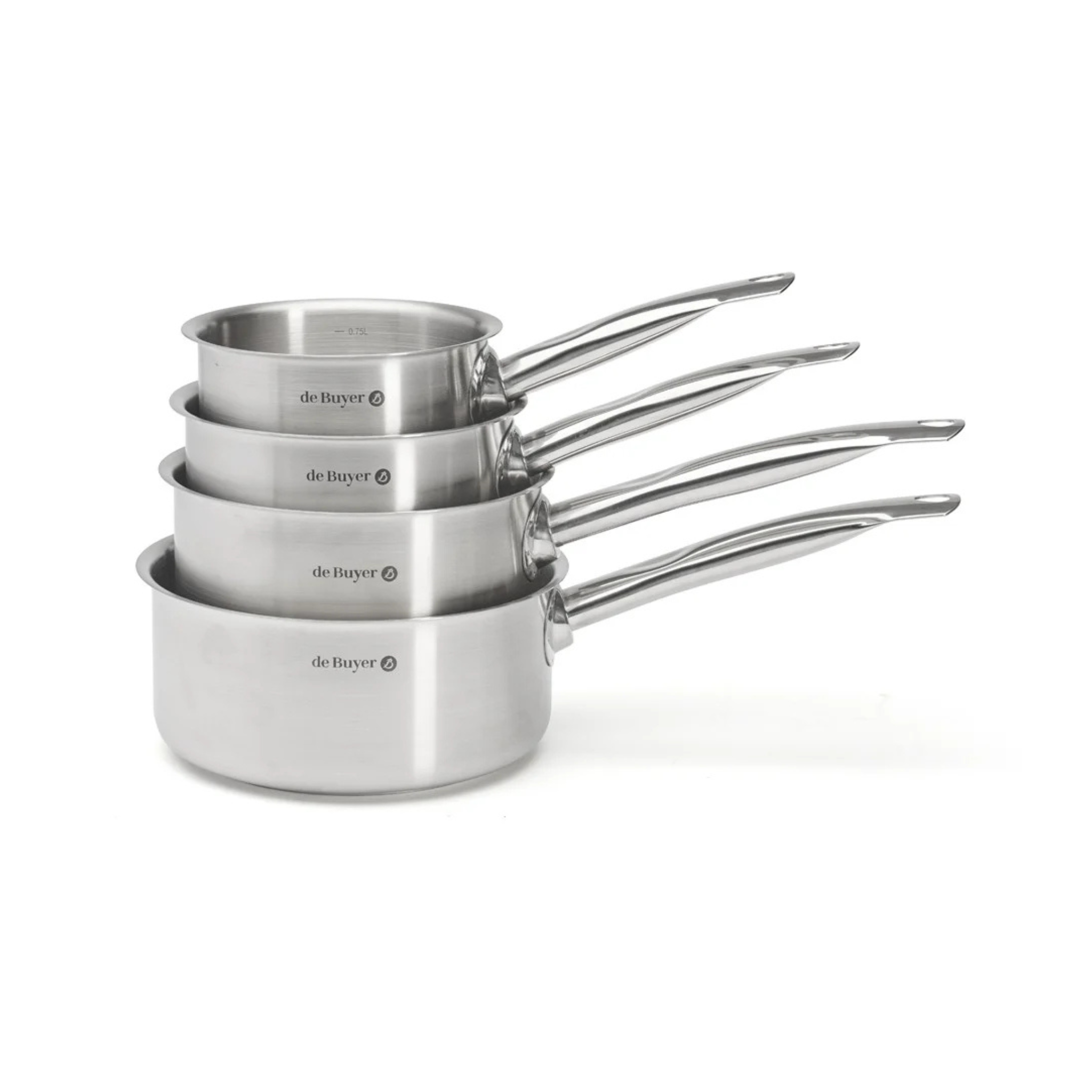 De Buyer - Lot de 4 casseroles inox Prim'Appety Ø 14-16-18-20 cm