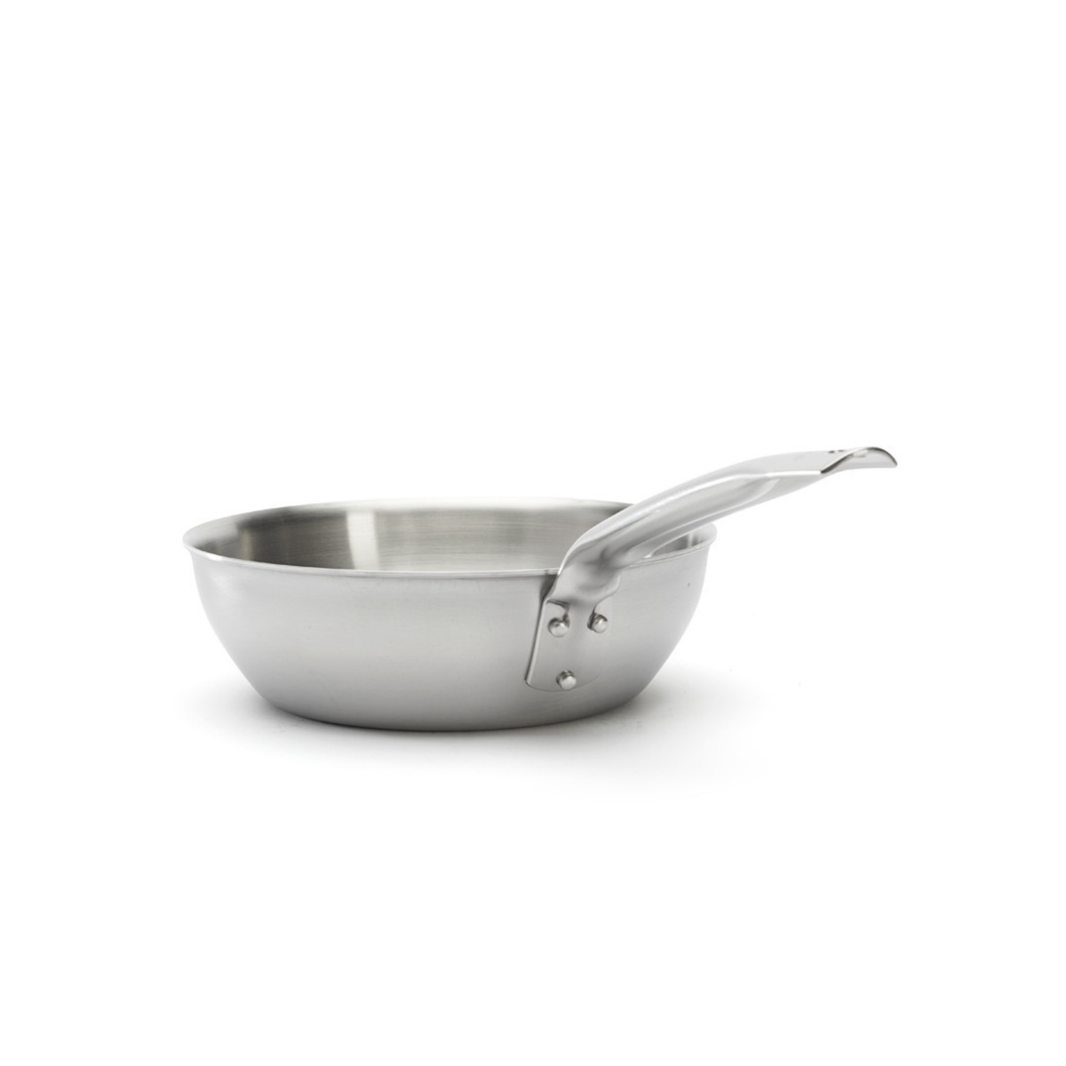 Sauteuse en inox De Buyer avec poignée rivetée