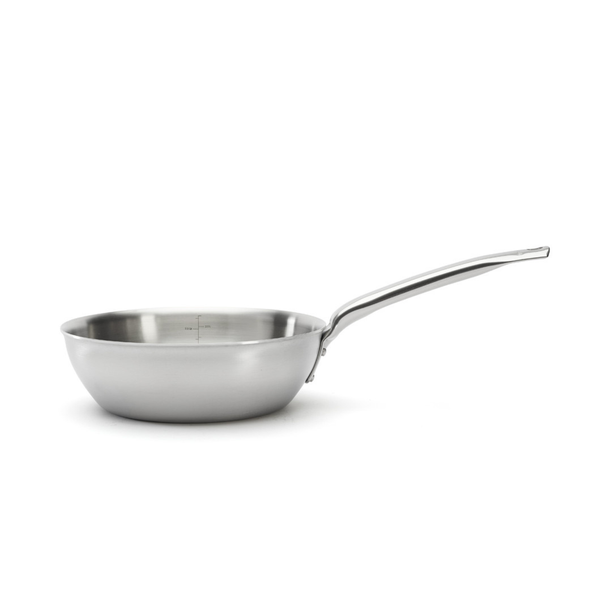Sauteuse en inox De Buyer vue de côté