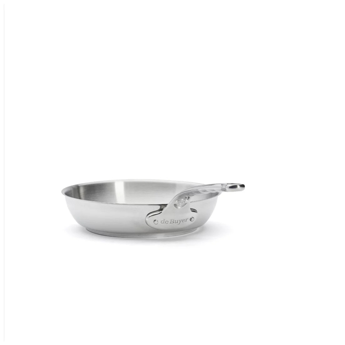 Poêle en inox De Buyer avec manche ergonomique