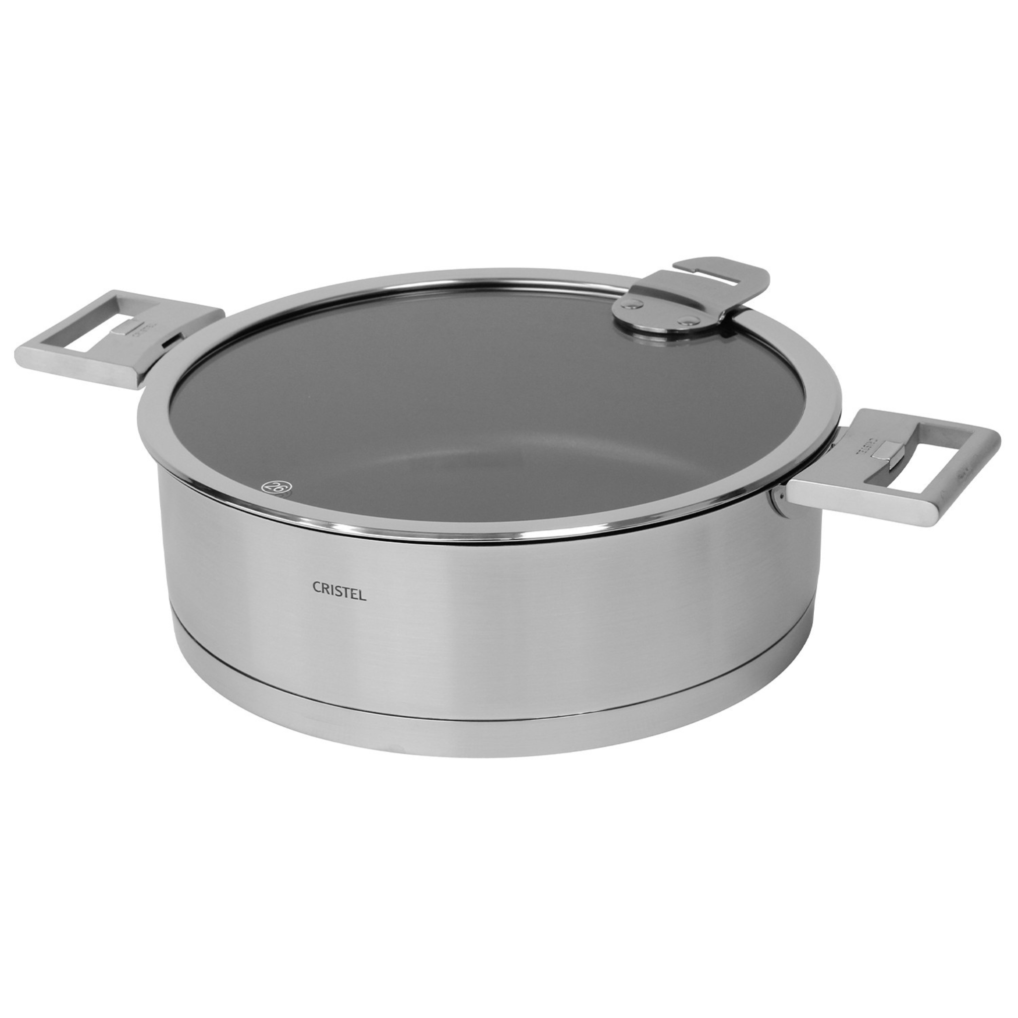 Cristel - Sauteuse antiadhésive en inox brossé amovible Strate Ø 24 cm
