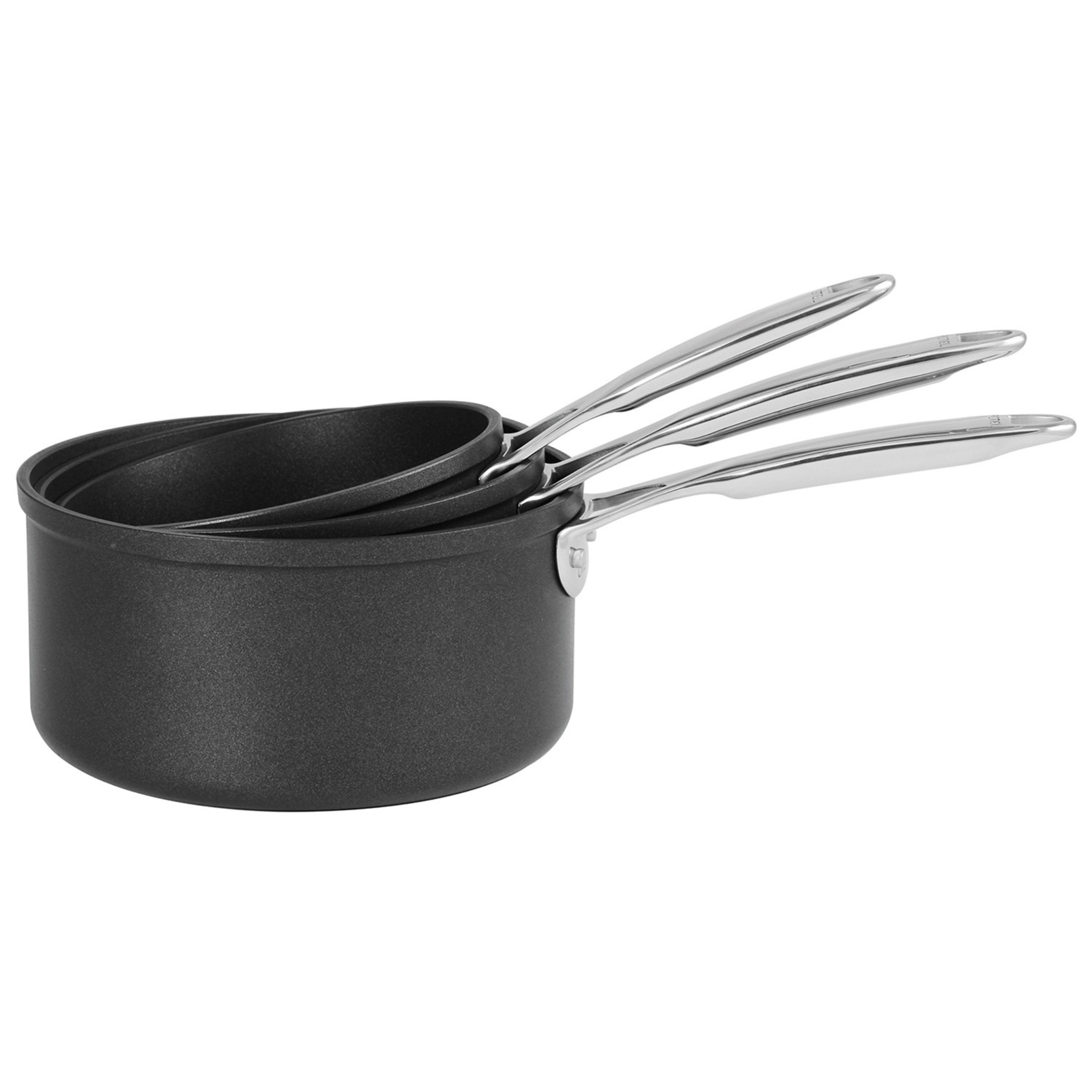Cristel - Série de 3 casseroles aluminium Castel'Pro® (16, 18 et 20 cm)