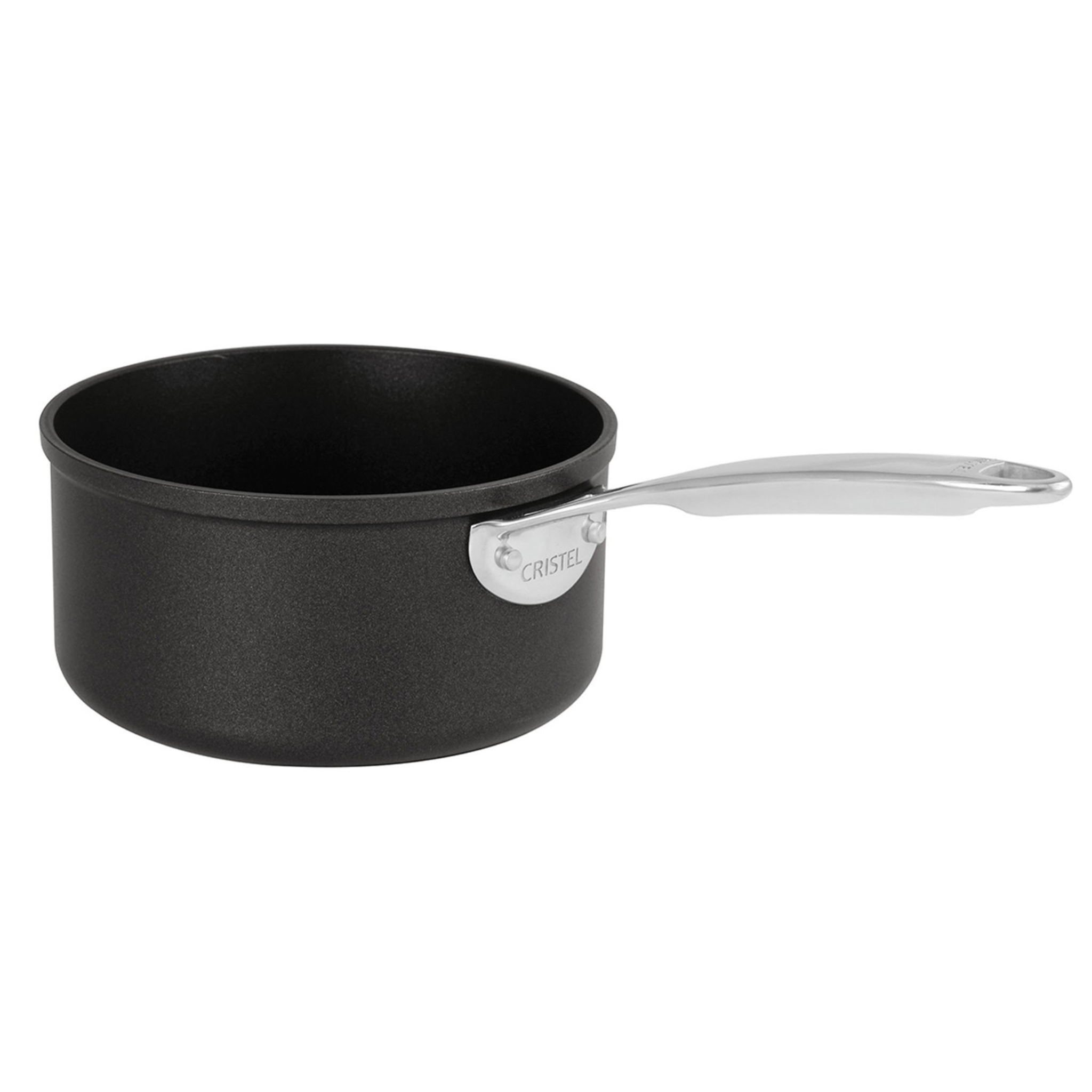 Cristel - Casserole antiadhésive en aluminium avec couvercle Castel'Pro®