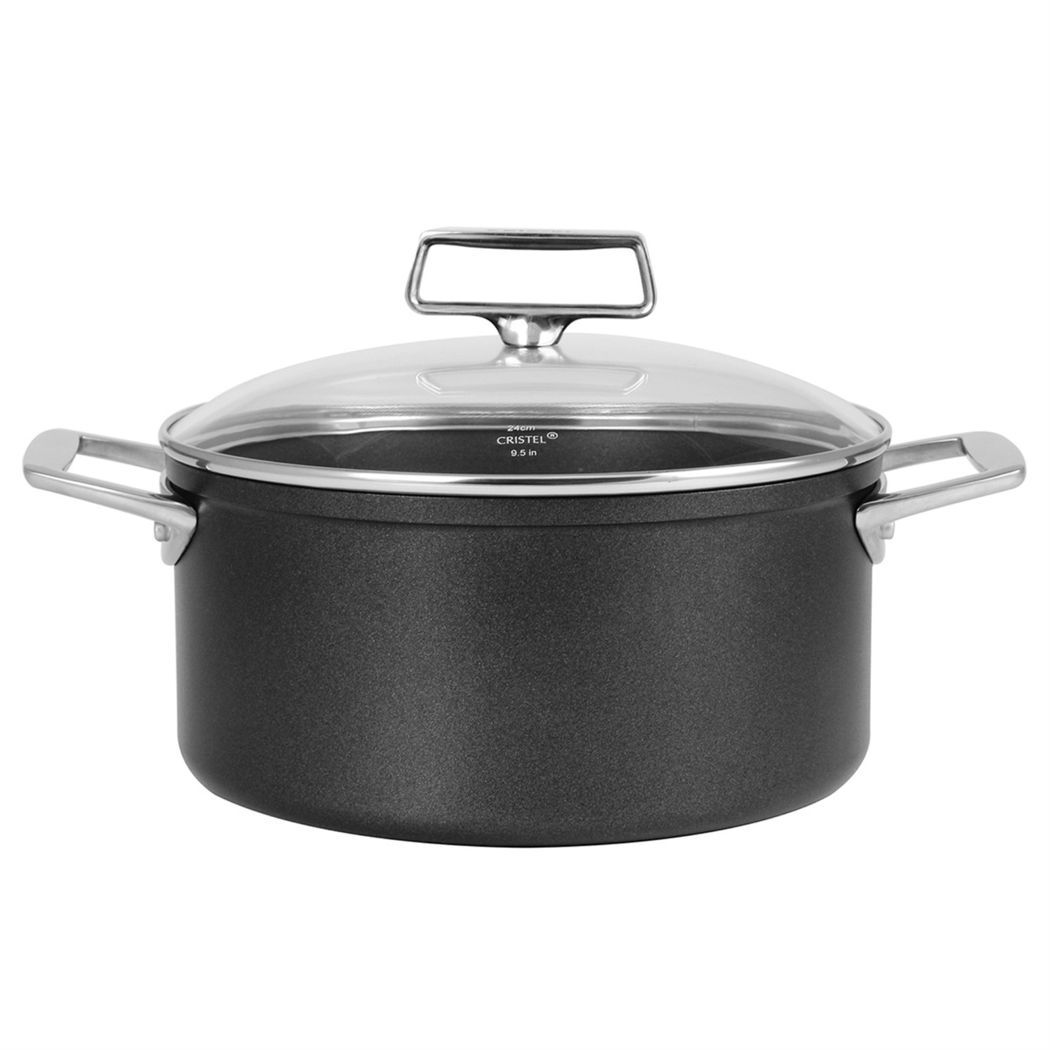 Cristel - Faitout antiadhésif en aluminium avec couvercle Ø 24 cm